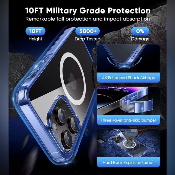 (2024 New) Magnetic Clear for iPhone 14 Pro Case with MagSafe Phone Not Included - Picture 7 of 9